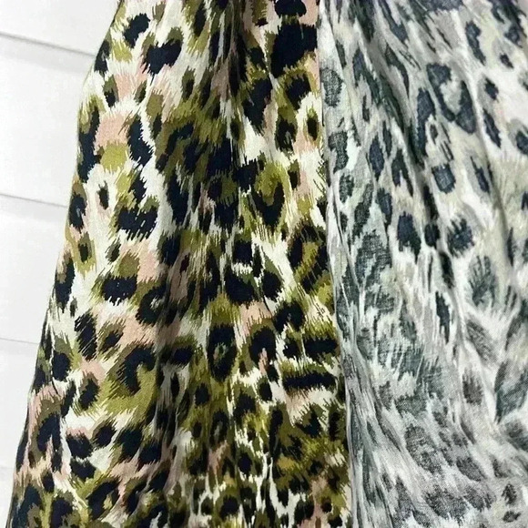 Antonio Melani Leopard Print Faux Wrap Skirt Size 14 - Picture 5 of 11